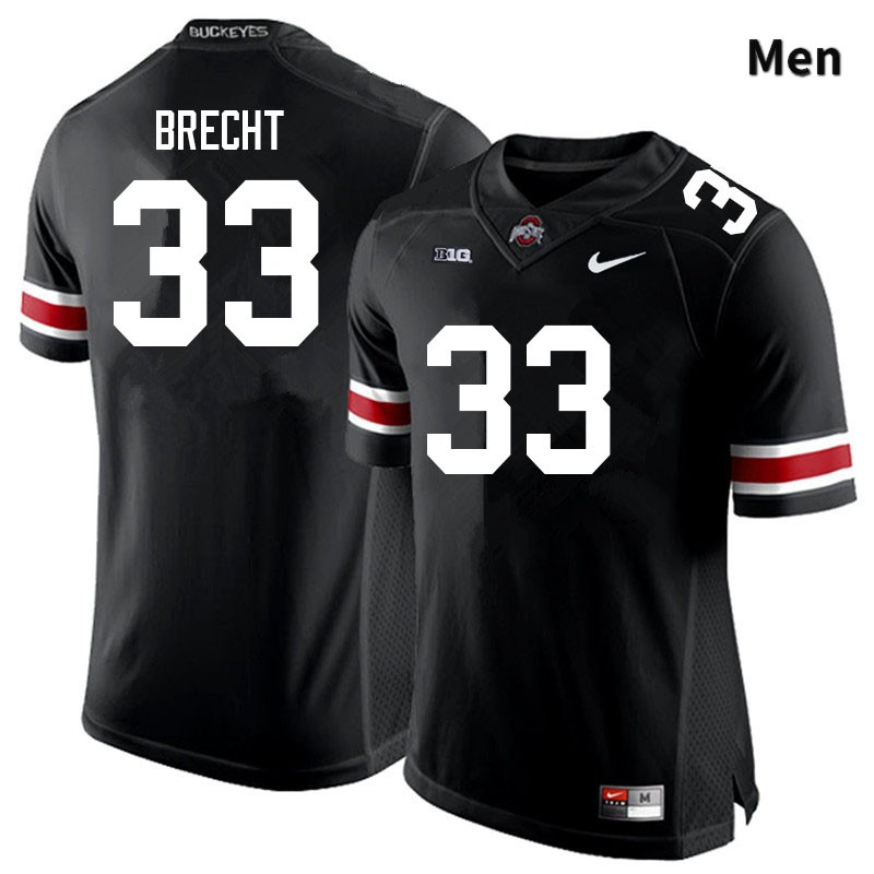 Ohio State Buckeyes Chase Brecht Men's #33 Black Authentic Stitched College Football Jersey